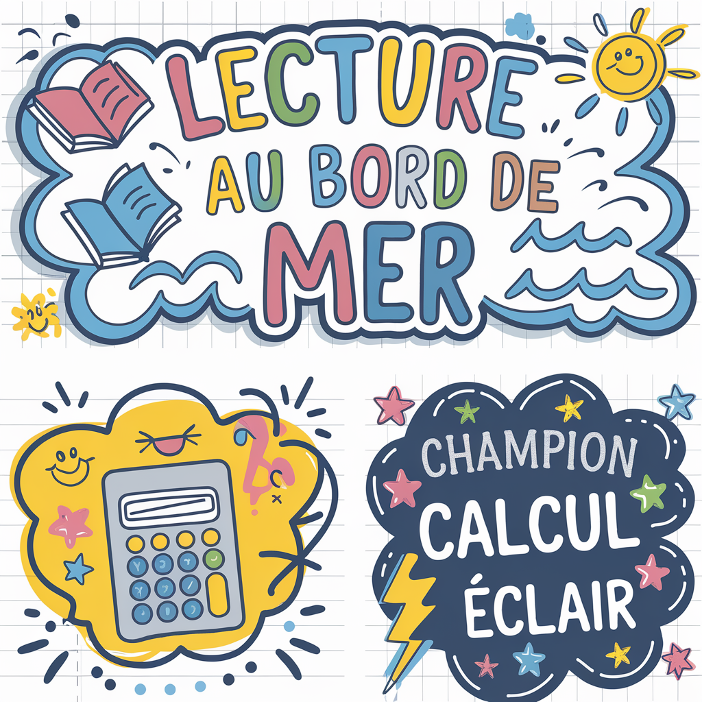 badge lecture cahier vacances été