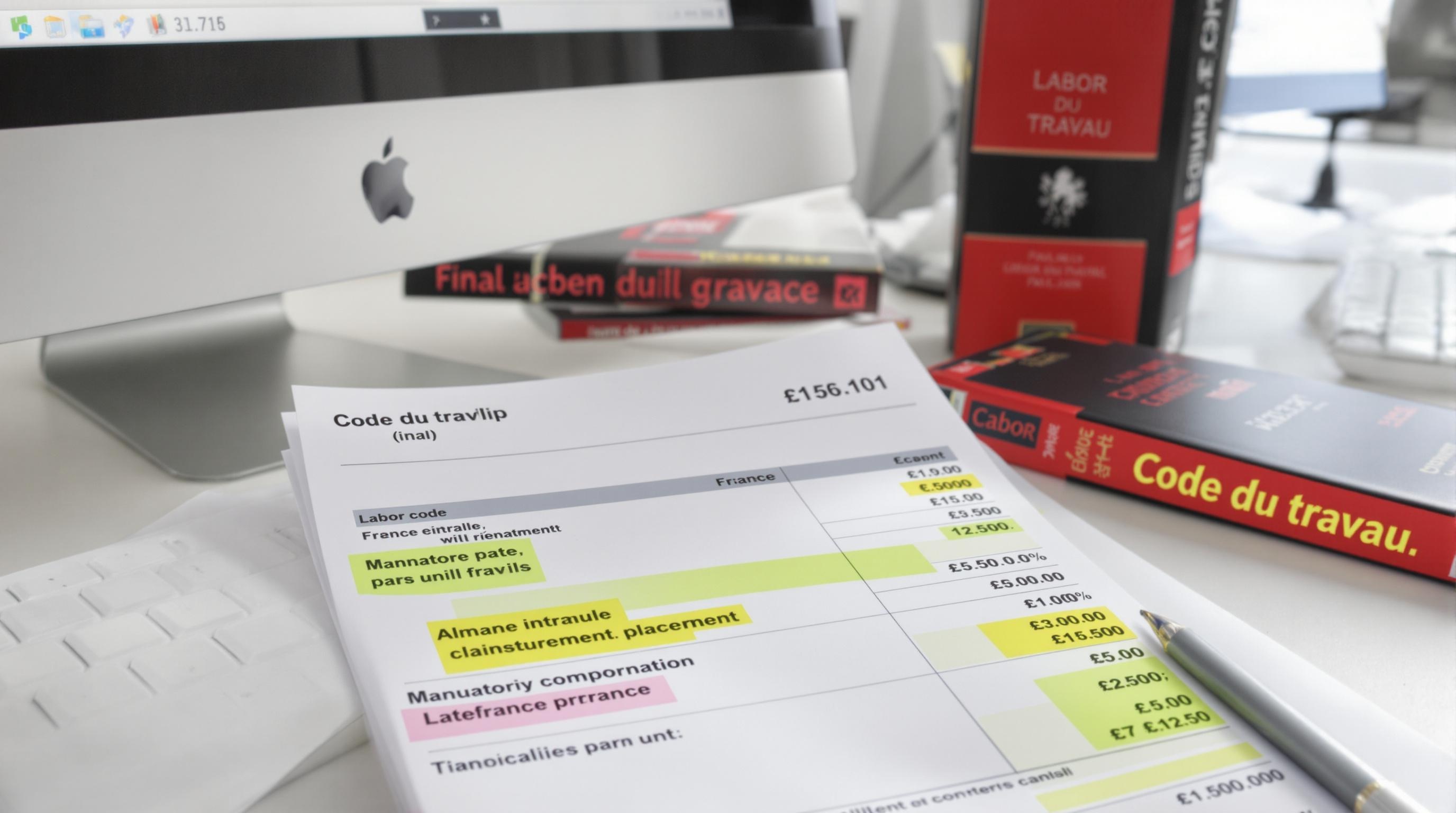 Bulletin de paie annoté pour le solde de tout compte obligatoire