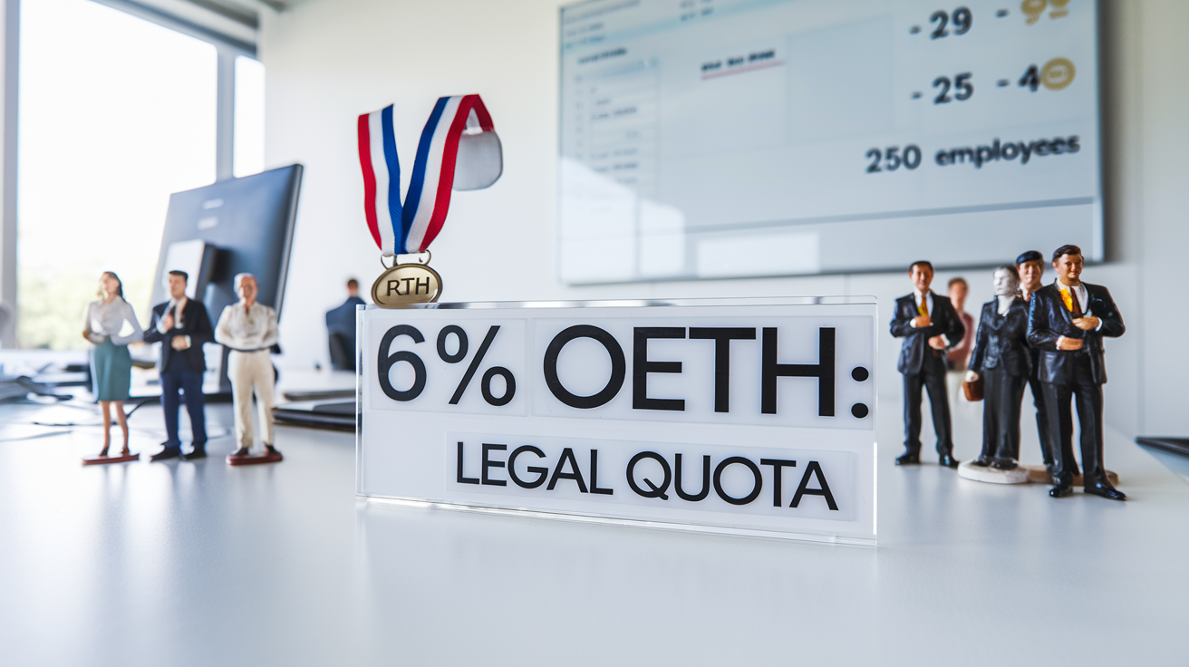 Schéma quota OETH 6% employeur 250 salariés