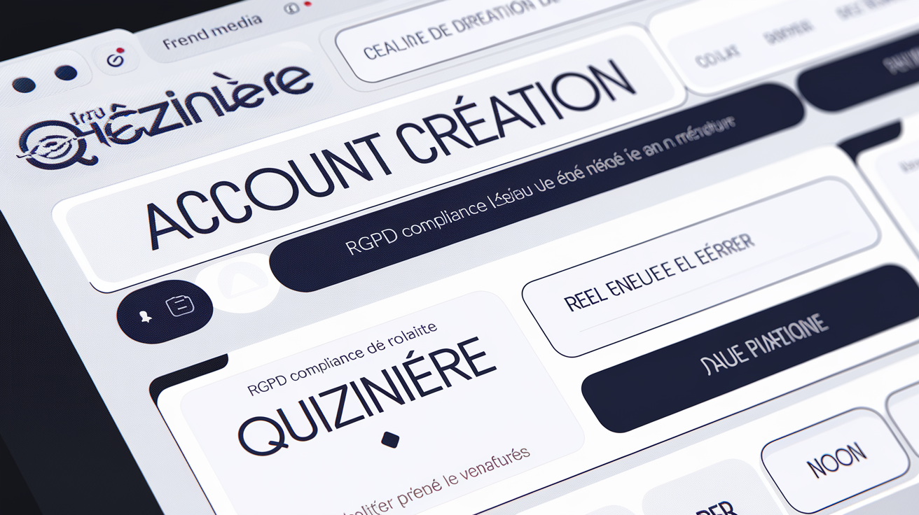 Formulaire d'inscription Quizinière avec logo Réseau Canopé et mention RGPD.