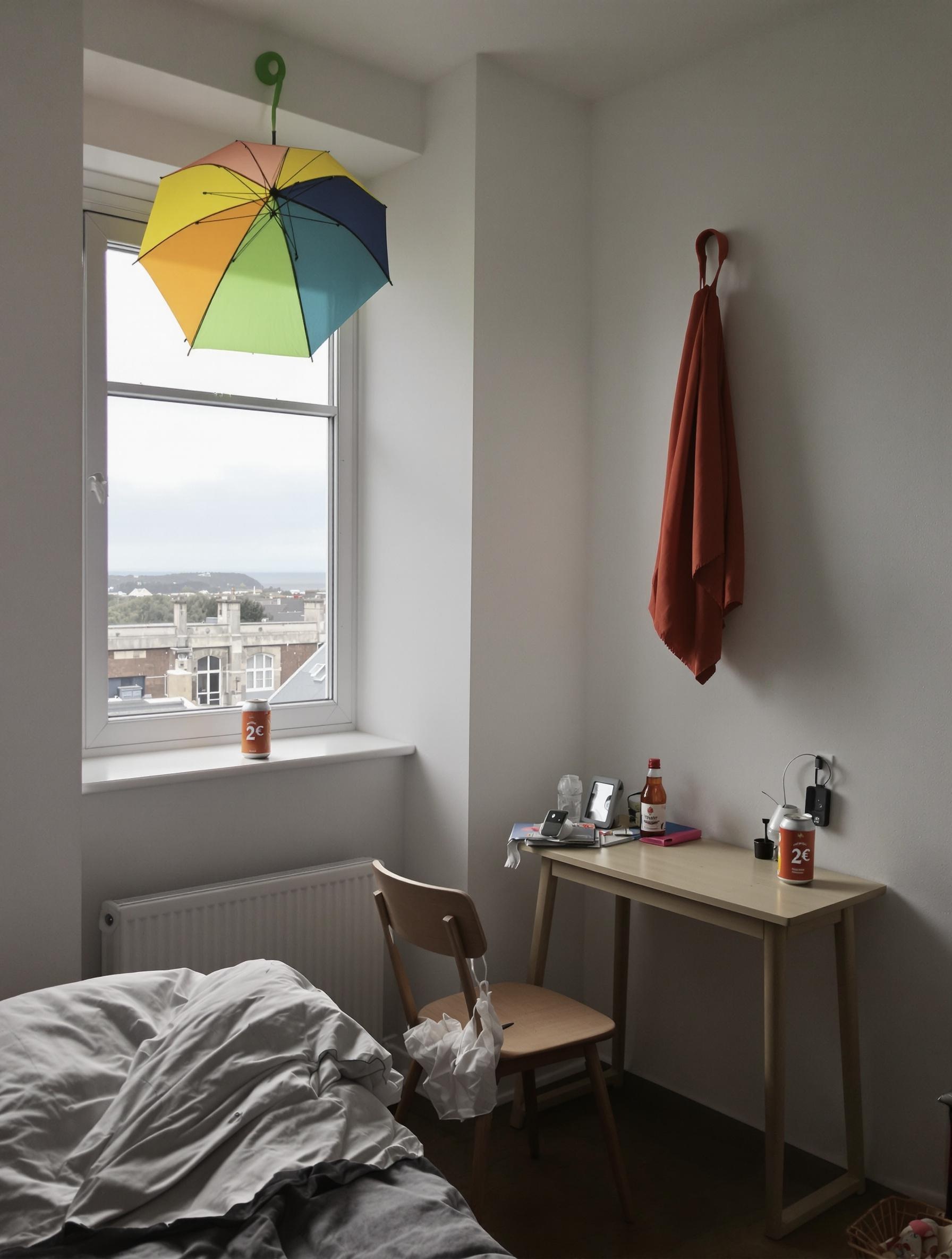 Chambre étudiante Brest parapluie bière pas cher météo grise