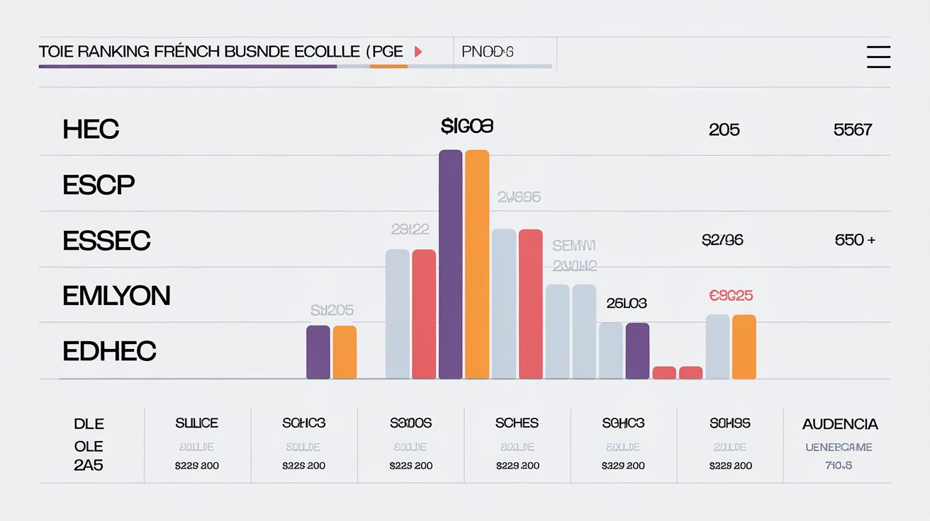 Classement des grandes écoles de commerce françaises par coût cumulé du PGE en 2025