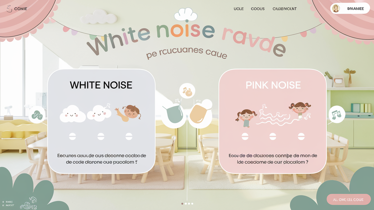 Comparatif bruit blanc bruit rose maternelle