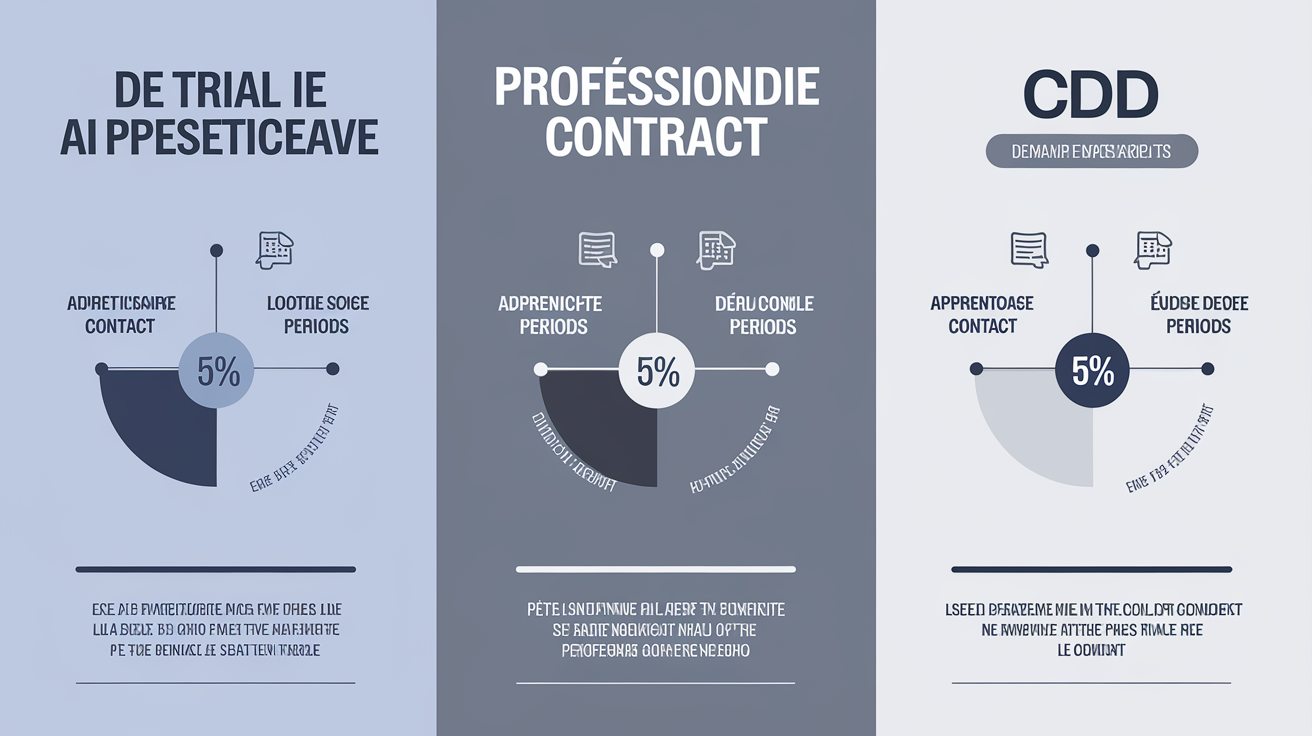 Comparatif durée période d’essai apprentissage contrat pro CDD options
