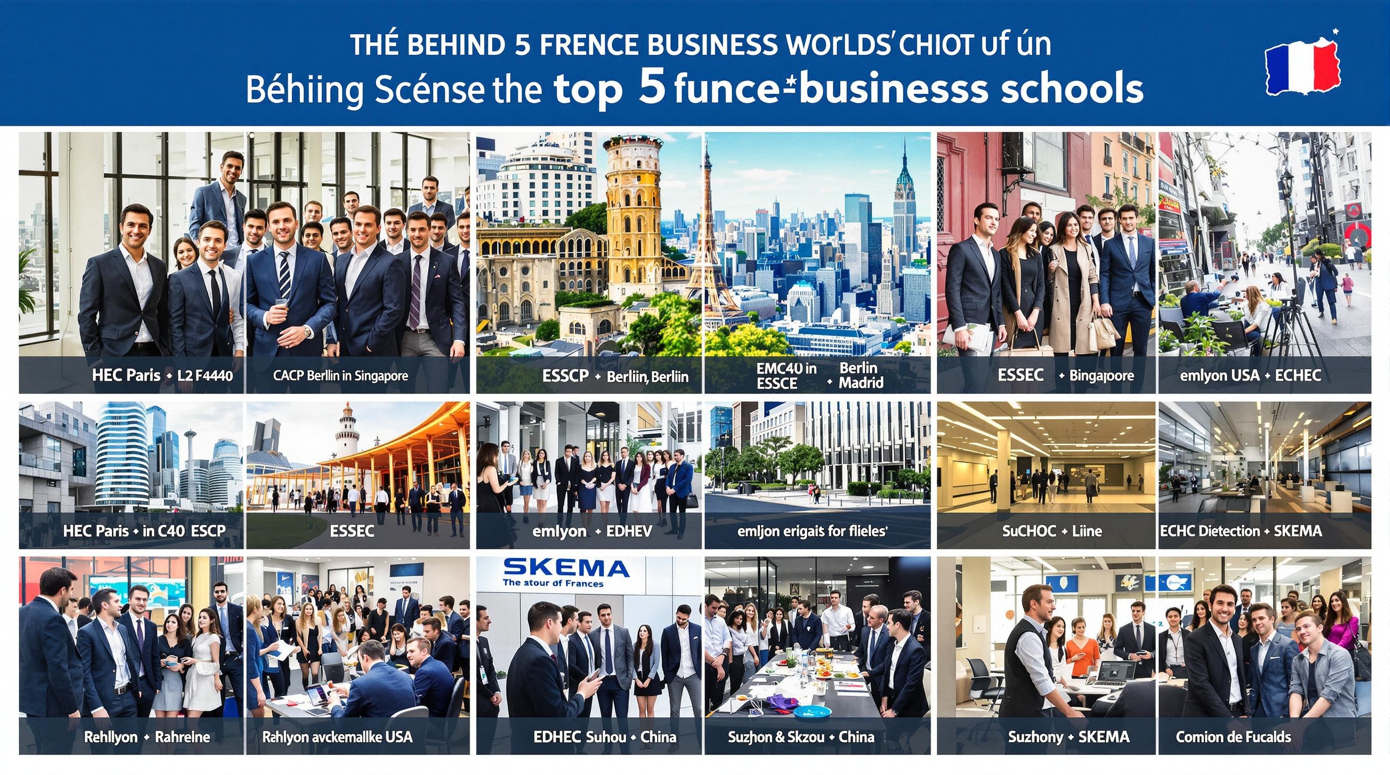 Coulisses du top 5 écoles de commerce françaises : alumni HEC Paris au CAC40, campus multi-urbains de l’ESCP, étudiants ESSEC à Singapour, duel emlyon/EDHEC à Lyon et Lille, expansion SKEMA Raleigh/Suzhou