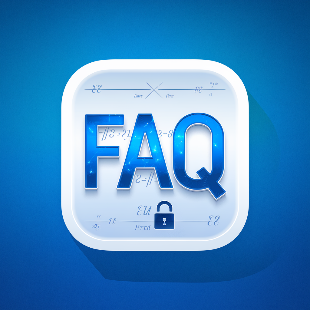 Icône FAQ, outils solutionneurs mathématiques et confidentialité