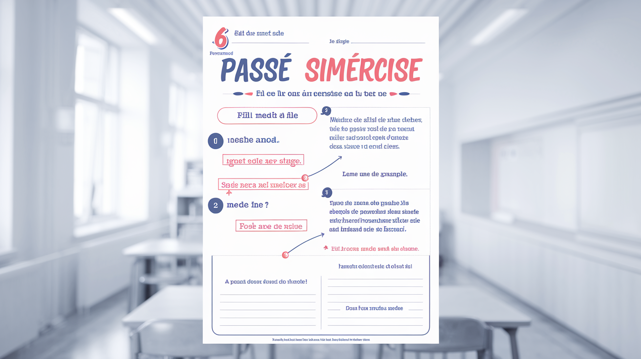 Fiche annotée passé simple niveau 6e – Utilisable en classe ou à la maison