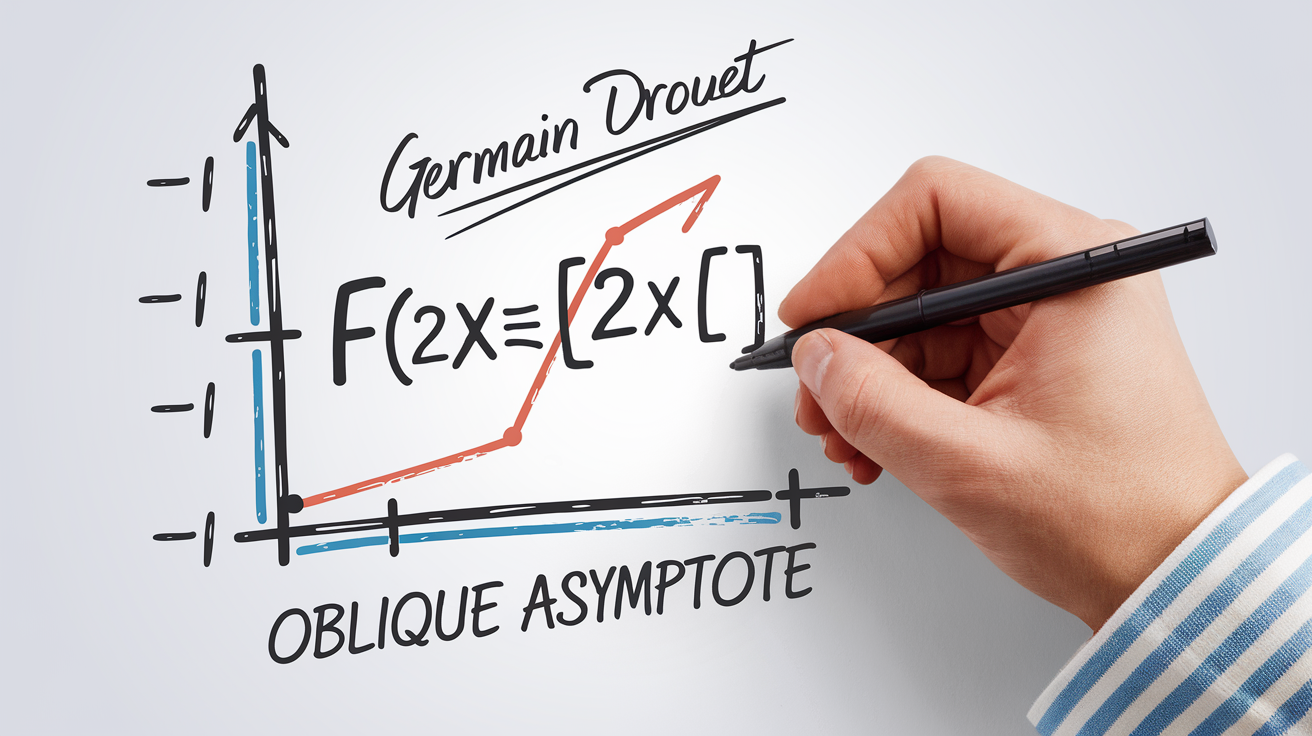 Tracé manuel de f(x)=(2x²+1)/x avec asymptote y=2x