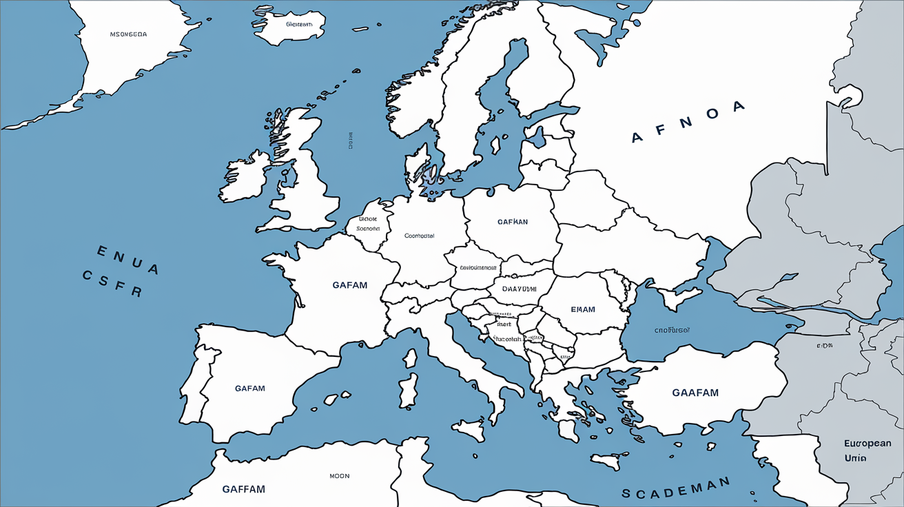 Carte annotée des flux GAFAM entre l'UE et l'Afrique