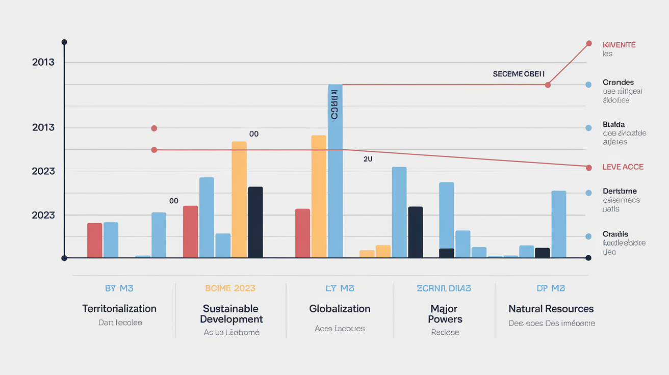 Graphique des tendances des thèmes HGGMC aux concours BCE et Ecricome