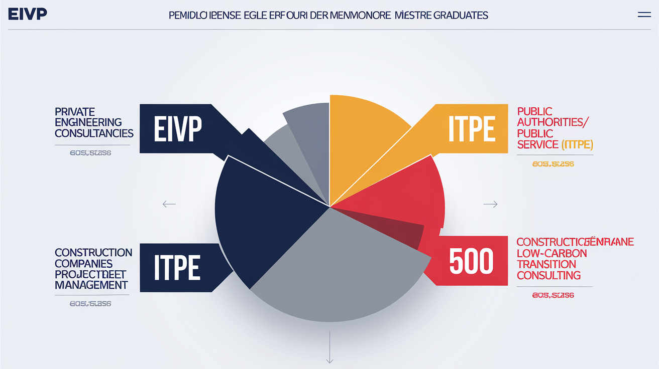 Graphique secteurs et salaires EIVP à 18 mois