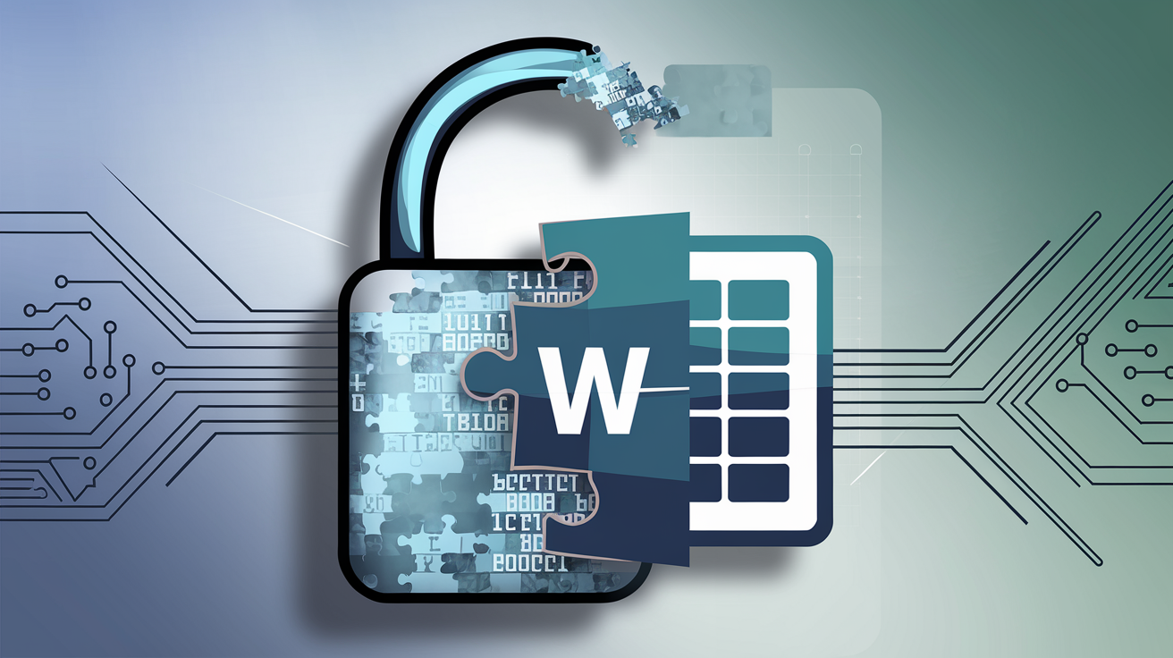 Illustration décryptage mot de passe fichier Office Excel Word