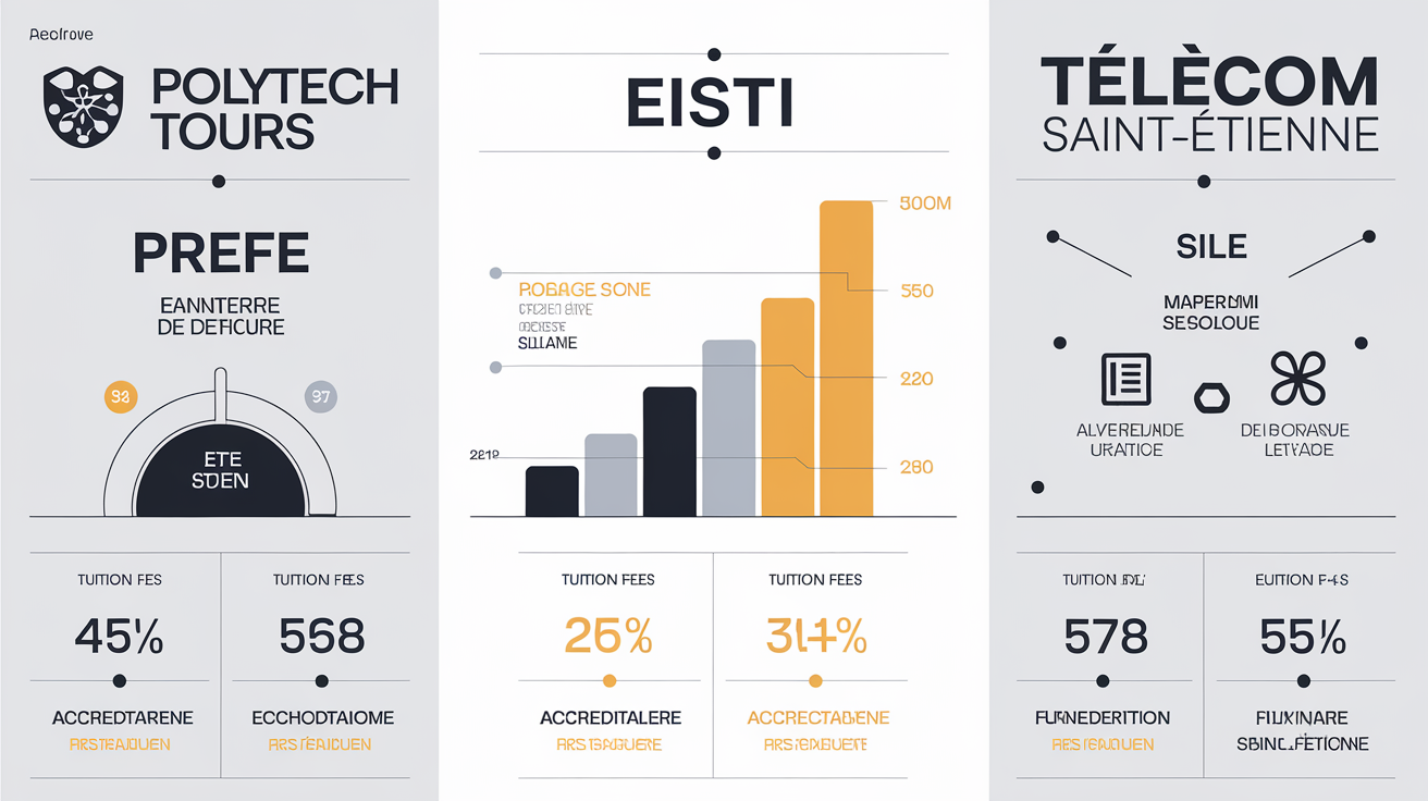 Comparatif analytique Polytech Tours EISTI Télécom Saint-Étienne