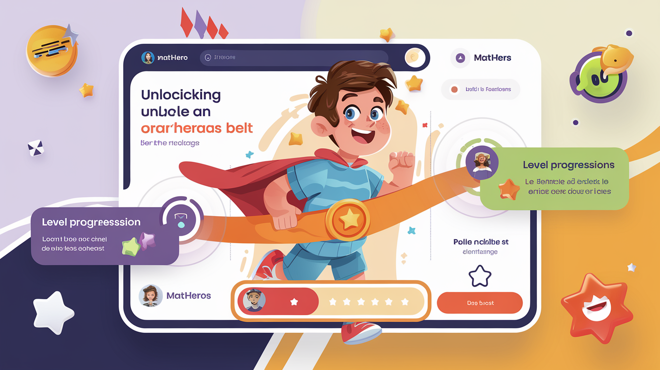 Interface de Mathéros montrant la ceinture orange obtenue par un élève de CE2