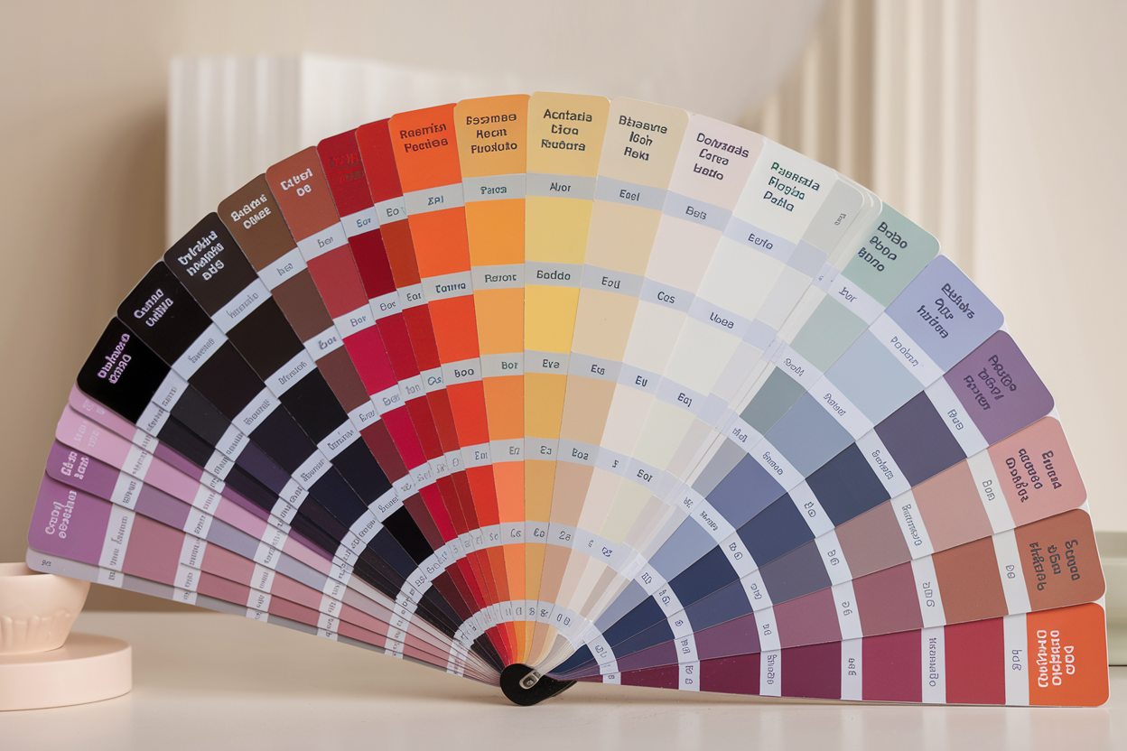 Nuancier avec 40 échantillons de couleurs pour la décoration intérieure en espagnol