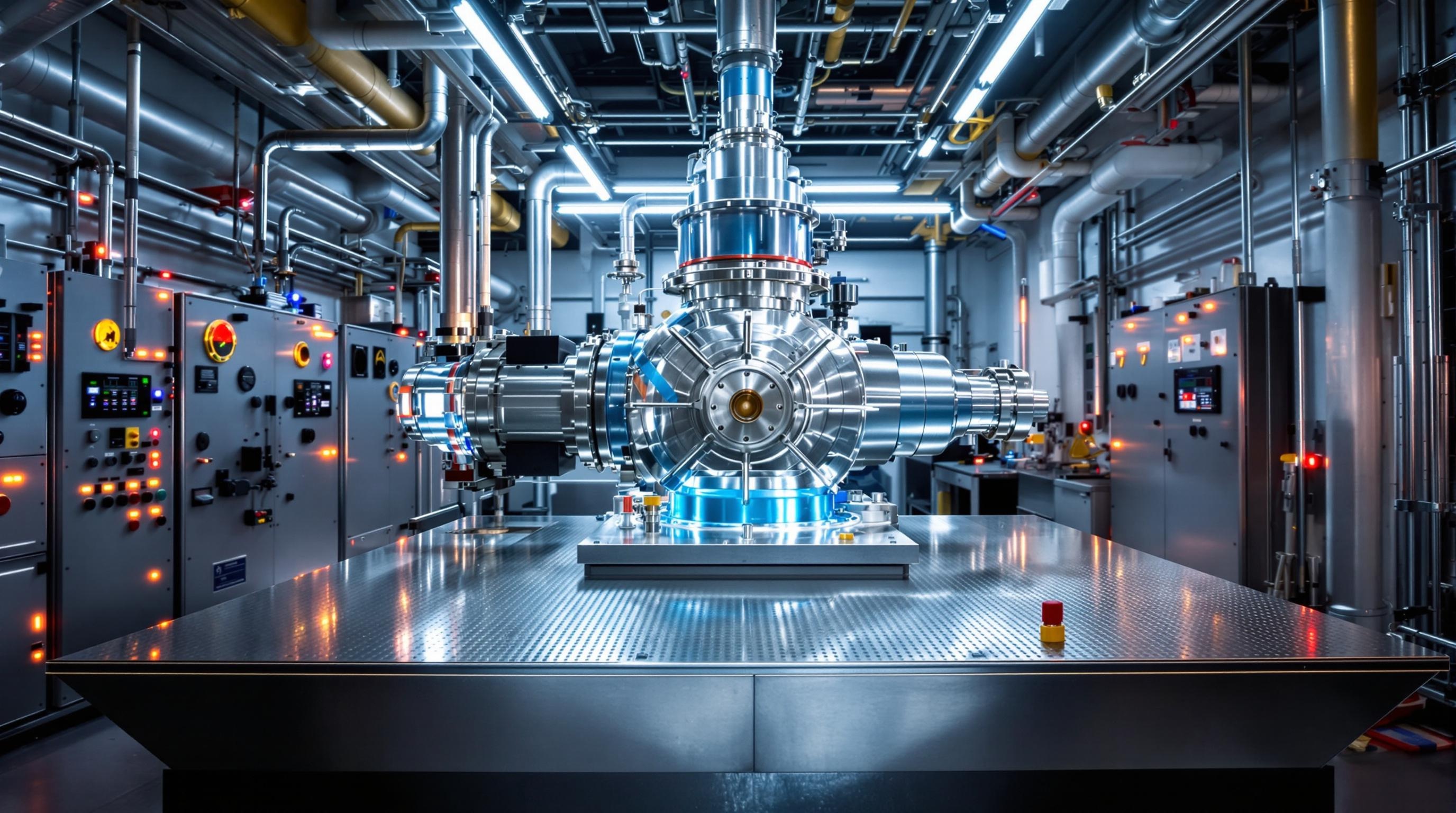 Turbine Francis échelle réduite scintillant sous les néons