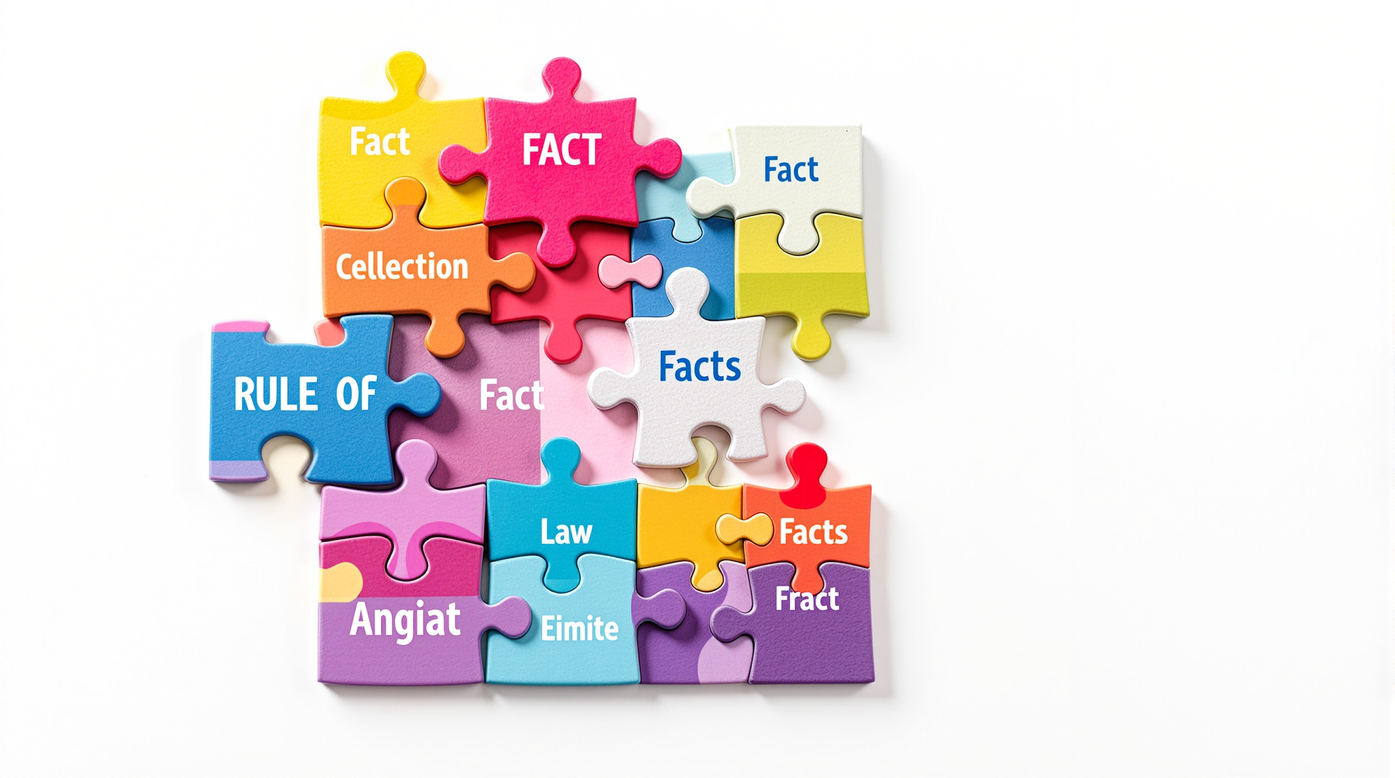 Illustration puzzle syllogisme juridique – pièces-faits et pièce-maîtresse-règle