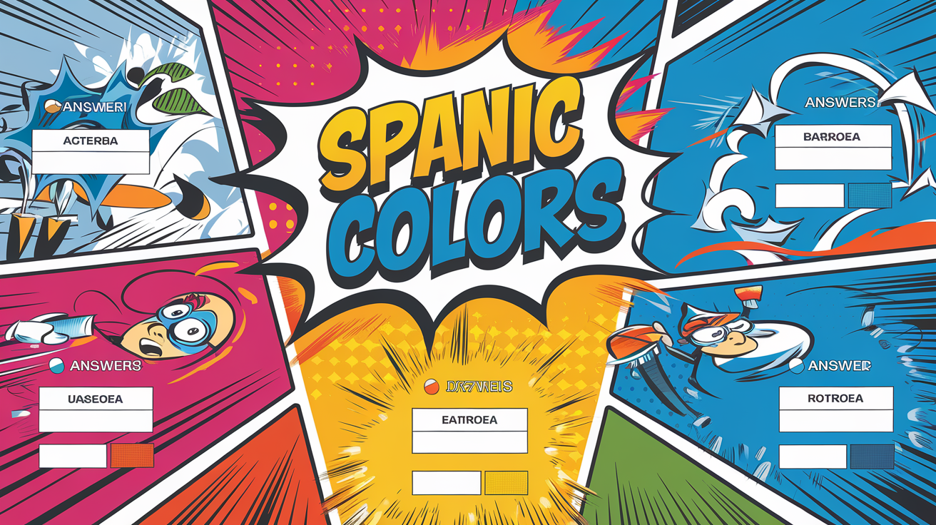 Quiz interactif sur les couleurs en espagnol avec cases à cocher