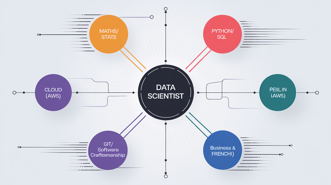 Carte mentale compétences Data Scientist