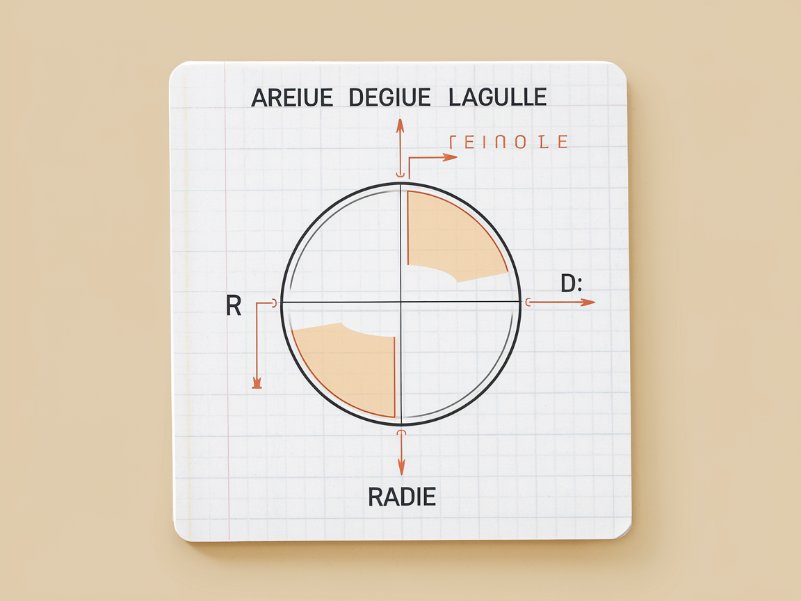 Schéma d'un cercle avec annotations pour le rayon et le diamètre