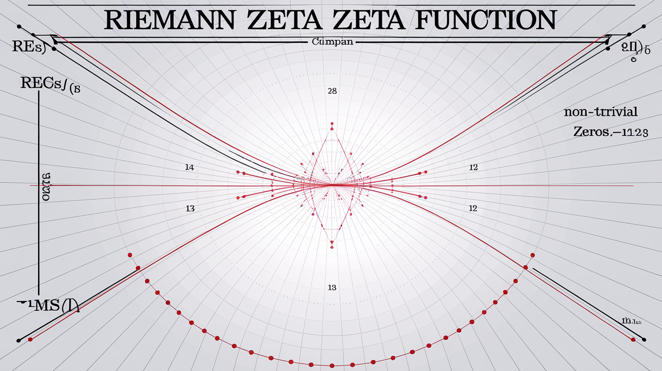 Graphe des zéros de la fonction zêta sur le plan complexe