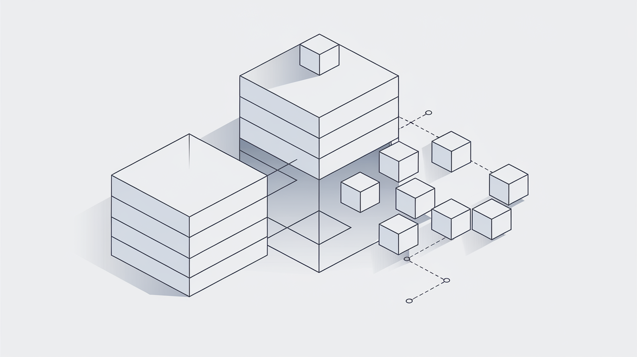 Comparaison visuelle Monolithe vs Microservices