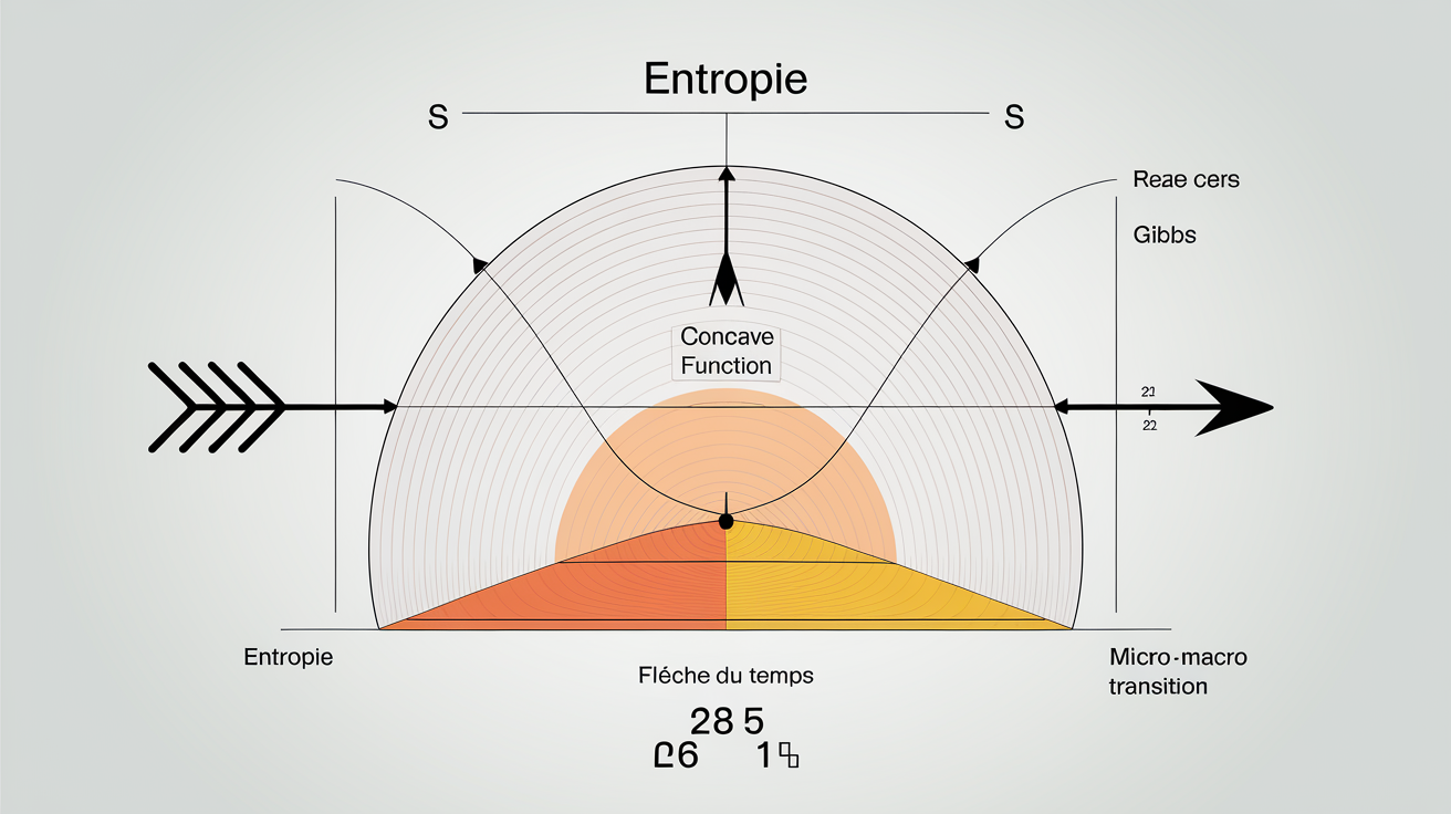 Schéma entropie concave Gibbs flèche du temps irréversibilité