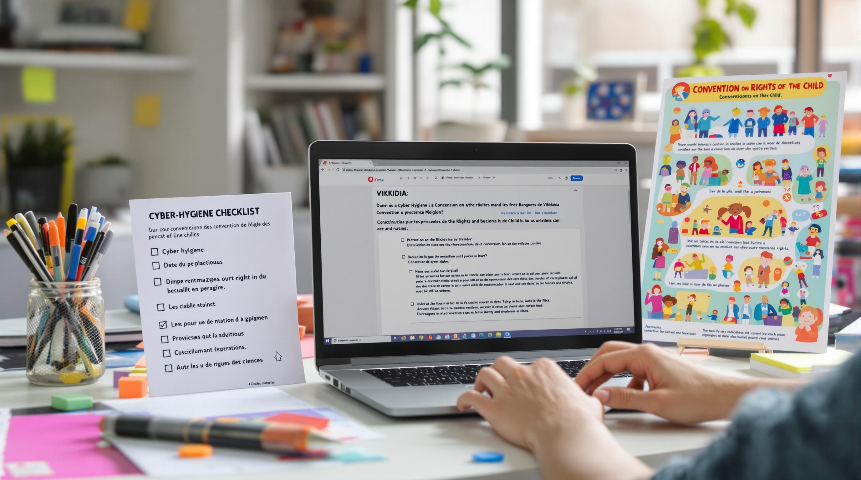 Devoir maison collaboratif sur Vikidia avec rappel des droits de l'enfant