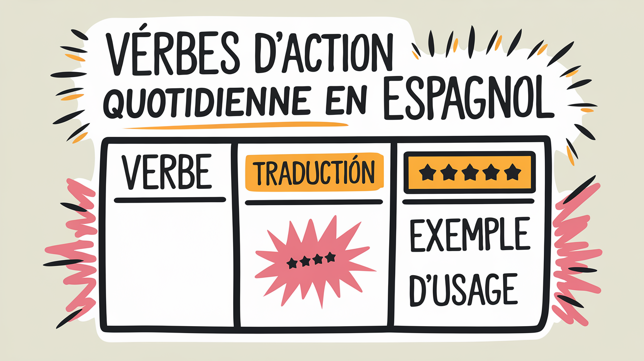 Verbes d'action quotidienne en espagnol