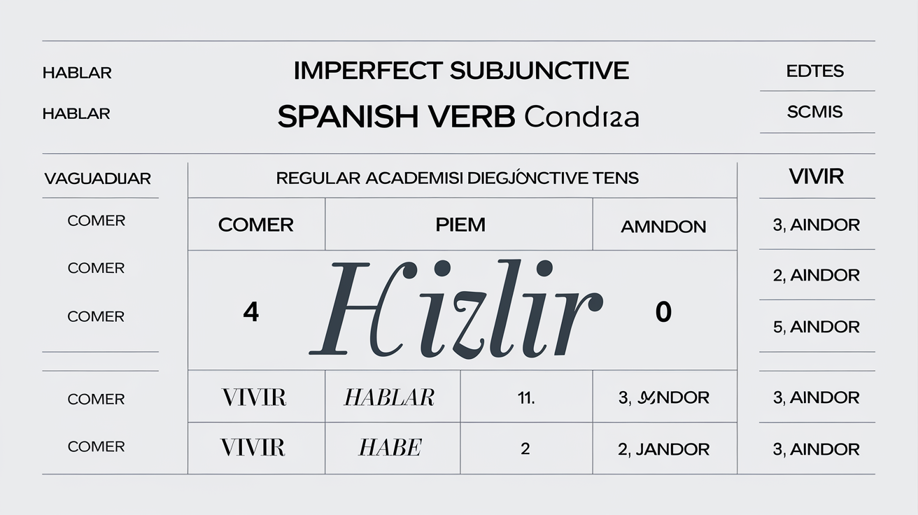 Conjugaison du subjonctif imparfait pour verbes réguliers espagnols