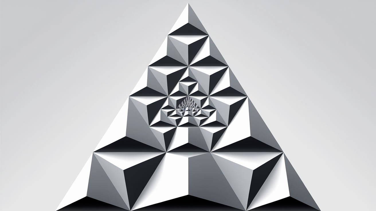 Triangle de Sierpiński généré à partir du Triangle de Pascal modulo 2