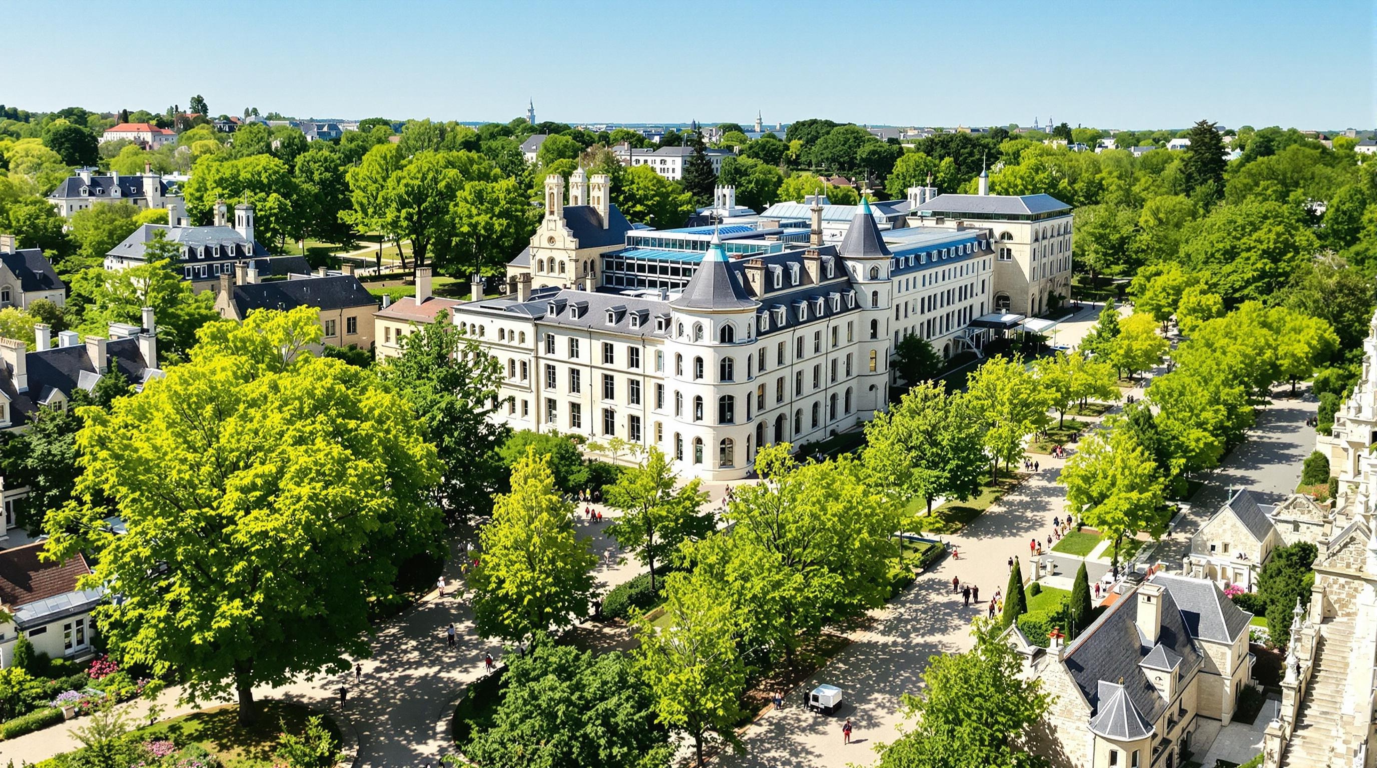 Vue aérienne campus Cachan ESTP